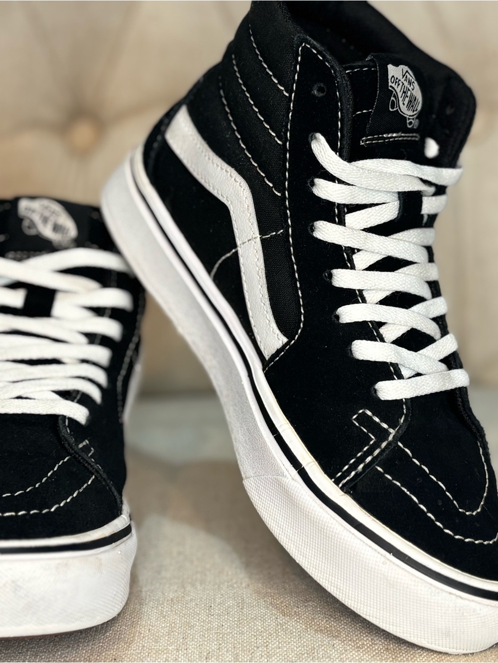 🔥 Vans Sk8-Hi Black High Top Women’s 6 (Youth 4.5) 🔥